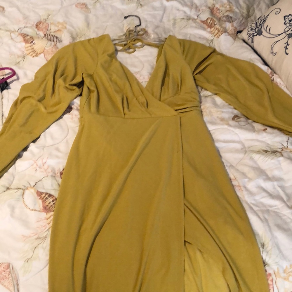 ASOS Mustard Kimono Dress